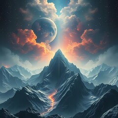 The Oblivion-Smith FORGING silence into collapsing nebulae of crystalline anguish as mountains of frozen thought detonate bleeding paradoxical star-void, Epic nihilistic maximalism