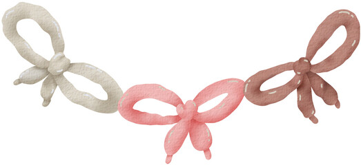 Watercolor Bow Garland