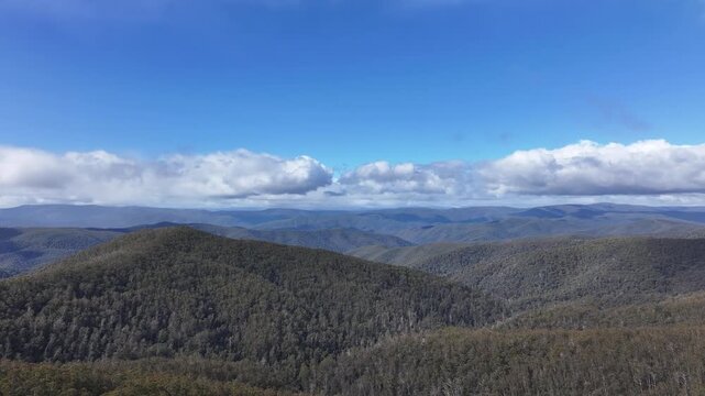 Aerial footage of Matlock Victoria Australia