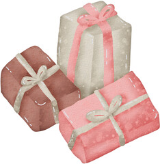 Watercolor Wrapped Gifts
