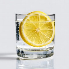 Minimalist Wellness Image of Lemon Water for Branding and Editorial Use