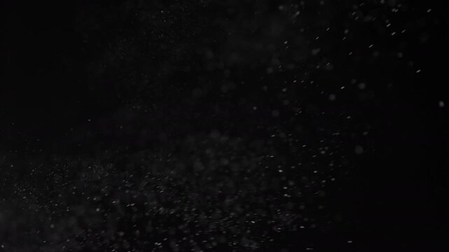 Super Slow Motion Dust Particles Floating in Air, Atmospheric Overlay at 1000fps