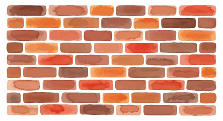 Obraz premium Background of Brick Watercolor