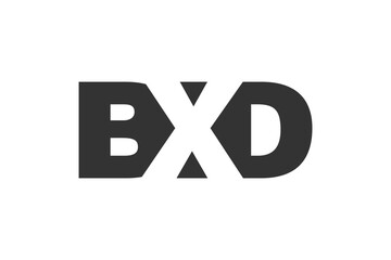 BXD logo design. Initial letter B X D bold font style for tech startups, consulting, corporate branding. Creative company name, headlines typography identity, trendy logotype.