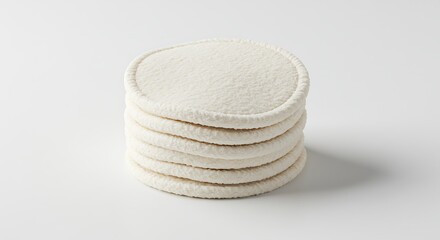  Stack of Reusable Cotton Rounds, Sustainable and Eco-Friendly Alternative for Facial Cleansing, Makeup Removal, and Skincare Routines
