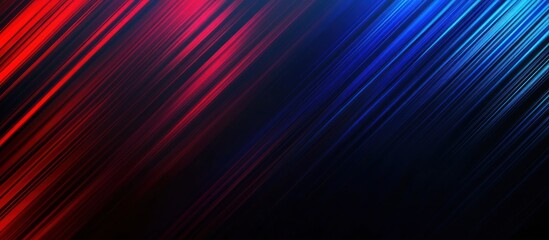 Fototapeta premium Dynamic Red and Blue Light Streaks on Dark Background Creating Depth