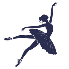 Silhouette of a ballet dancer in a graceful pose vector ©  MST RABEYA  BEGUM