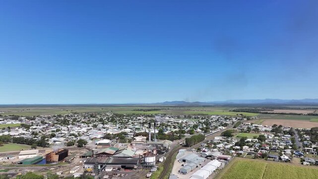Aerial footage of Proserpine Queensland Australia