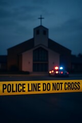 The Aftermath An Investigation Scene at a Community Church