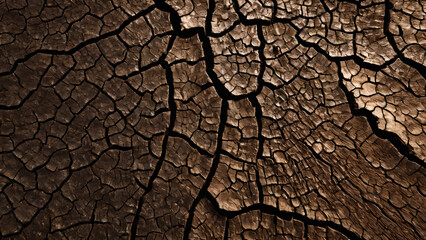 Fototapeta premium Macro view of an old tree trunk with a natural, broken-down surface