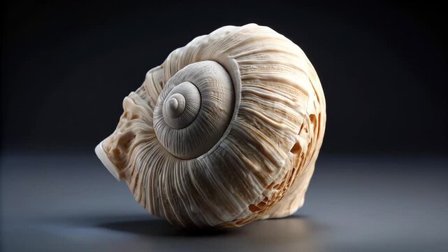 Close-up of a spiral seashell