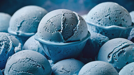 blue gelato ice cream background.