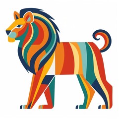 Obraz premium Vector lion impressionism art wildlife animal.
