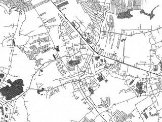 Minimal poster-style map of Malolos, Philippines, hand-drawn style in monochrome.