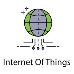 Internet of Things Vector Icon Representing Connected Devices Smart Homes and Cloud Technology