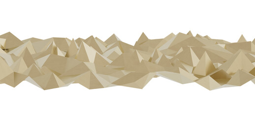 Modern abstract background featuring a beige polygonal landscape. Ideal for website banners, presentations, and design projects.  Clean, minimalist style.