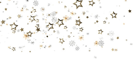 Elegant winter background with gold stars and snowflakes. Perfect for holidays.
