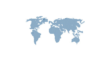 Abstract Dotted World Map white Background vector illustrator