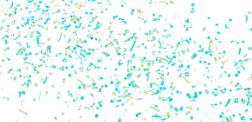 Festive confetti background with teal and gold accents, perfect for celebrations and parties. Download this high-resolution image for your desi