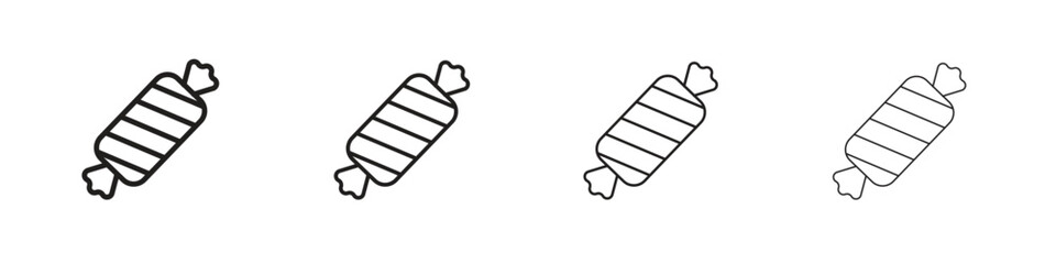 Candy-sweet icon collection. Line vector sign, symbol for web and mobile