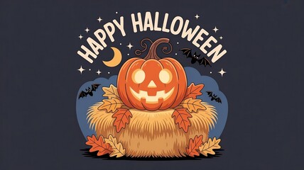 halloween background with pumpkin