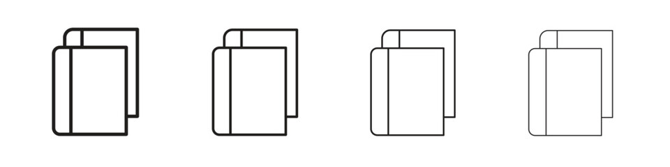 Book copy icon collection. Line vector sign, symbol for web and mobile