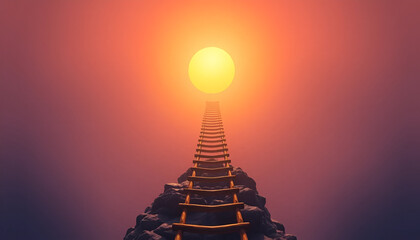 The Stairway That Chases Clouds and Sunlight