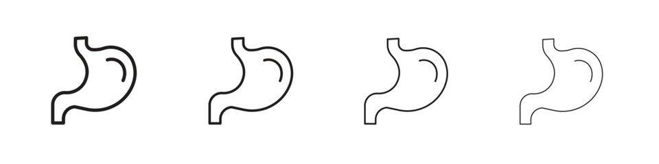 Stomach icon collection. Line vector sign, symbol for web and mobile