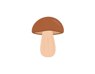 Simple illustration of a brown mushroom