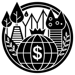 vector illustration of an abstract globe