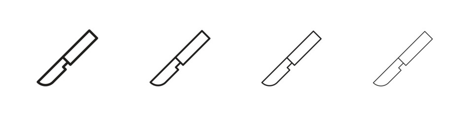 Scalpel path icon collection. Line vector sign, symbol for web and mobile