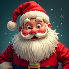 Jolly Santa's Close-up Christmas Joy