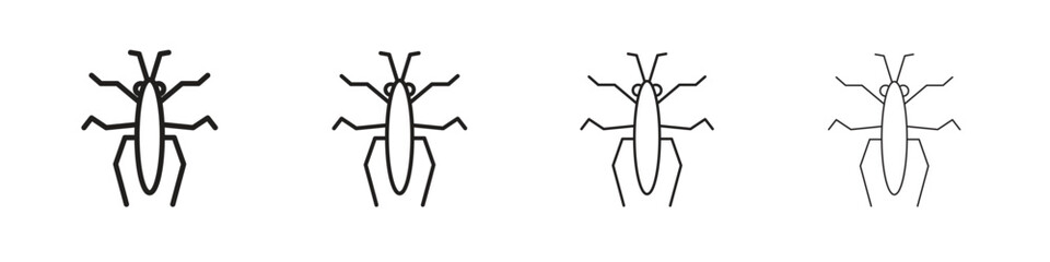 Locust icon collection. Line vector sign, symbol for web and mobile