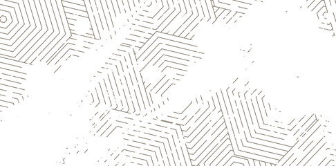 Elegant abstract background with clean, geometric patterns of hexagons and trapezoids created by thin, overlapping gray lines on a stark white backdrop for a modern look