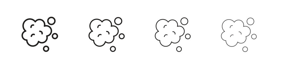 Foam icon collection. Line vector sign, symbol for web and mobile
