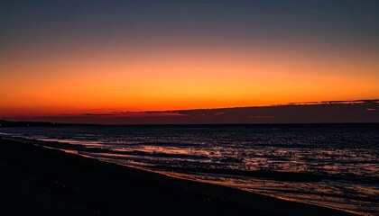 Vibrant Sunset Over the Ocean Horizon.