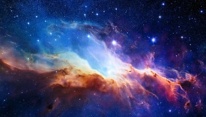 Fototapeta premium Vibrant Nebula In Deep Space With Sparkling Stars