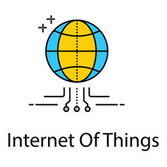 Internet of Things Illustration for Smart Devices Data Connectivity and Modern Technology