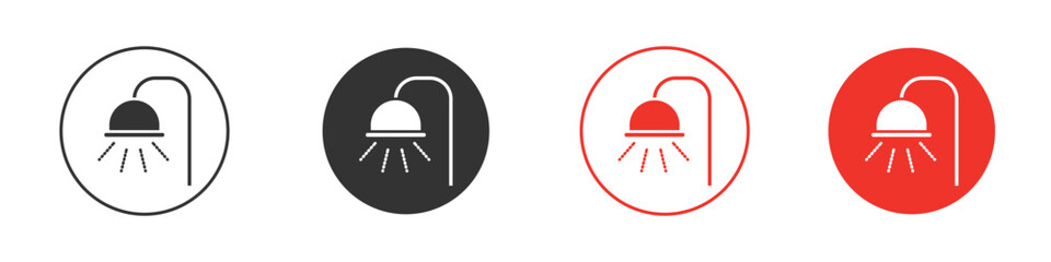 Shower icon solid pictogram. Vector isolated illustration