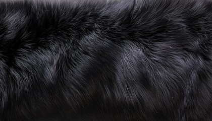 Fototapeta na wymiar Fluffy Animal Fur In Black