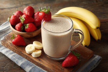 strawberry smoothie with banana