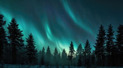 Majestic aurora borealis illuminating snowy mountains and reflecting in calm water