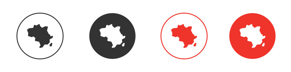 Earth africa icon solid pictogram. Vector isolated illustration