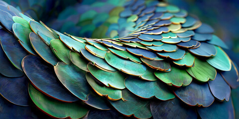 Obraz premium Fantasy Serpent Scales Close-Up 