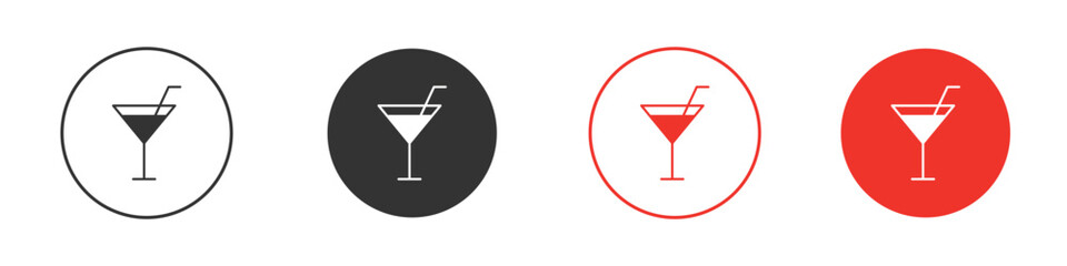 Citrus Martini glass icon solid pictogram. Vector isolated illustration