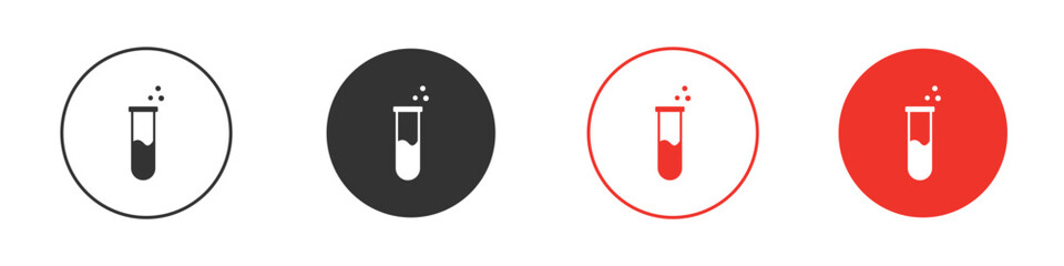 Chemical Tube icon solid pictogram. Vector isolated illustration