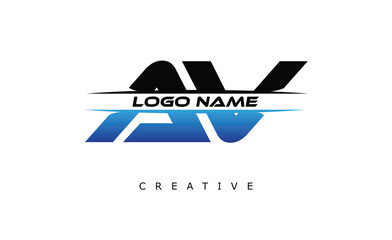 AV Creative Dynamic Logo Design | Modern Music & Entertainment Branding