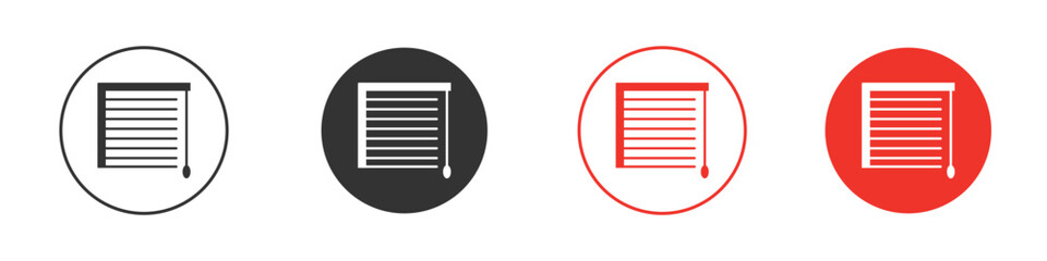 Blinds icon solid pictogram. Vector isolated illustration