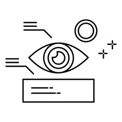 Eyetap Augmentation Icon Depicting Futuristic Smart Wearable Eyewear for Enhanced Visual Technology