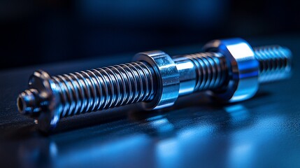 Precision-engineered metallic component with helical spring and bearings